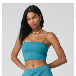 Alo Goddess Ribbed Bandeau top